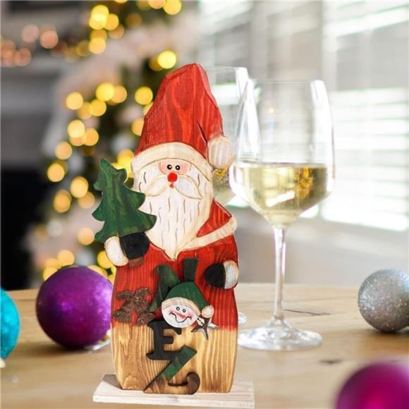Table Top Mantel Santa Claus Centerpiece Indoor Outdoor Home Decor 14.5'' Inches - Picture 8 of 8